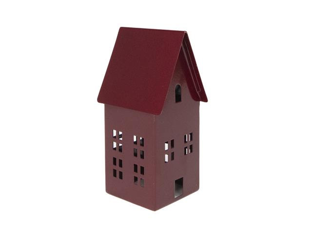 9" RED METAL HOUSE DECOR